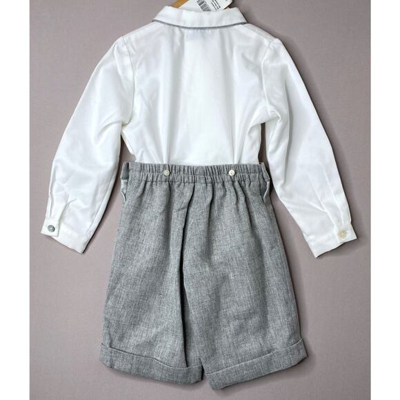 NWT Ancar Spain Boys 4 Yrs Classic Shirt/Button-On Shorts Set - Picture 5 of 8